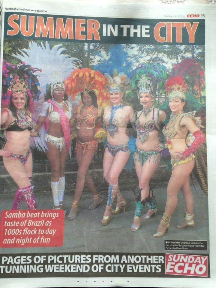 Samba Livre Liverpool Brazilian samba dancers Rio carnival dancers samba uk samba show samba band entertainers events performers performances north west Manchester Ireland Wirral Wales Britain rio dancers hire samba dancers Brazil Brazilian entertainment Brazilica samba dancers for hire