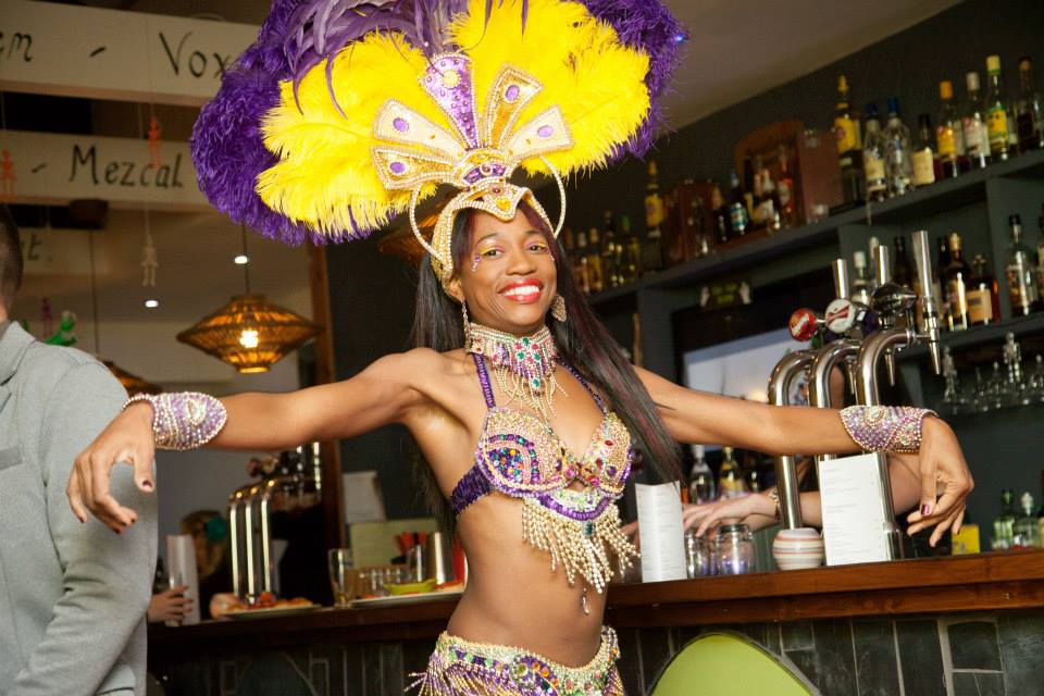 Brasilian Girl Dancing in Pub